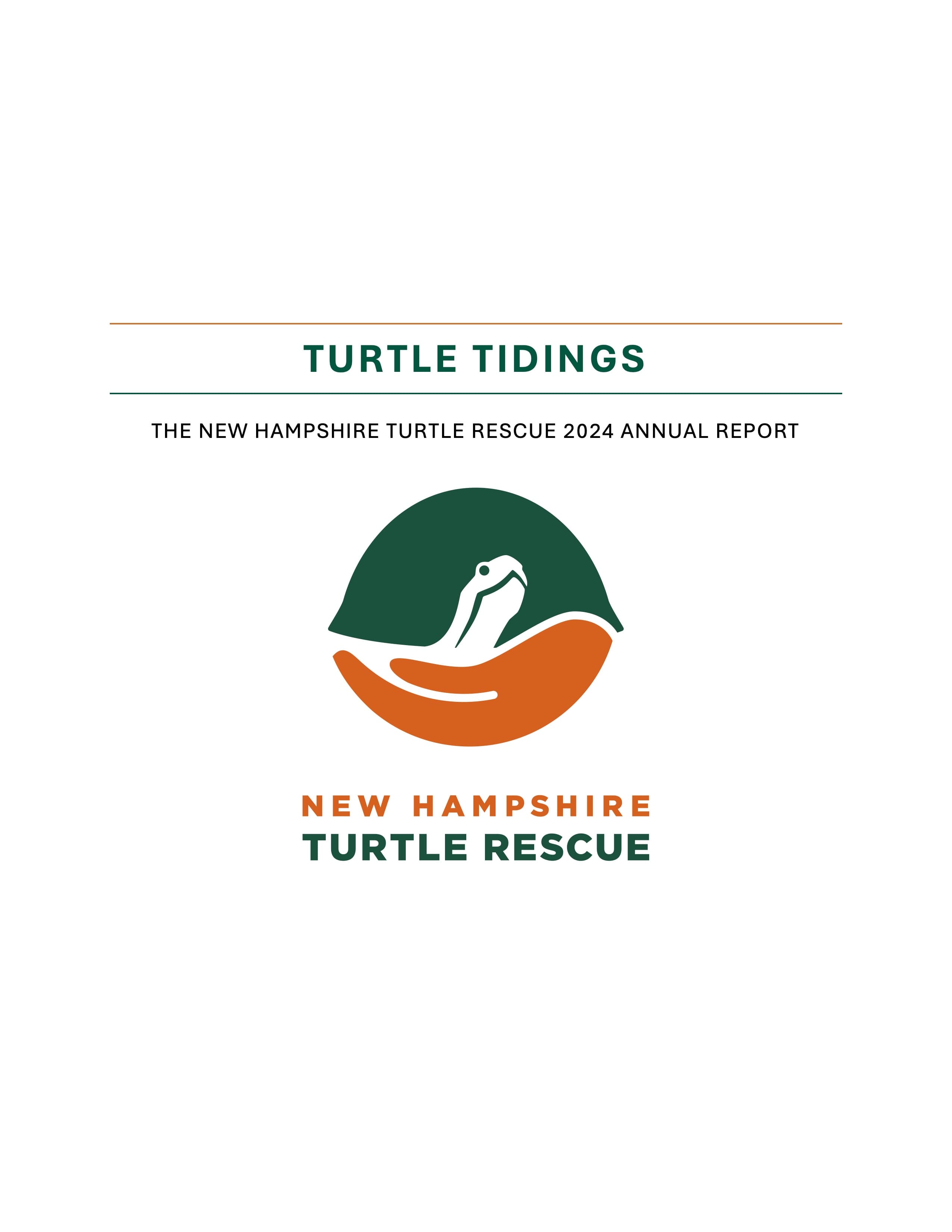 Cover for NHTR's 2024 Annual Report, Turtle Tidings